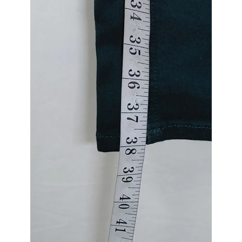 Maurices Embroidery Dark Green Stretch Skinny Jeans Denim Women Size M